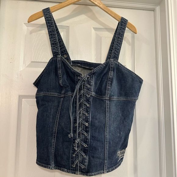 Harley-Davidson Tops - VINTAGE Harley Davidson denim tank XL